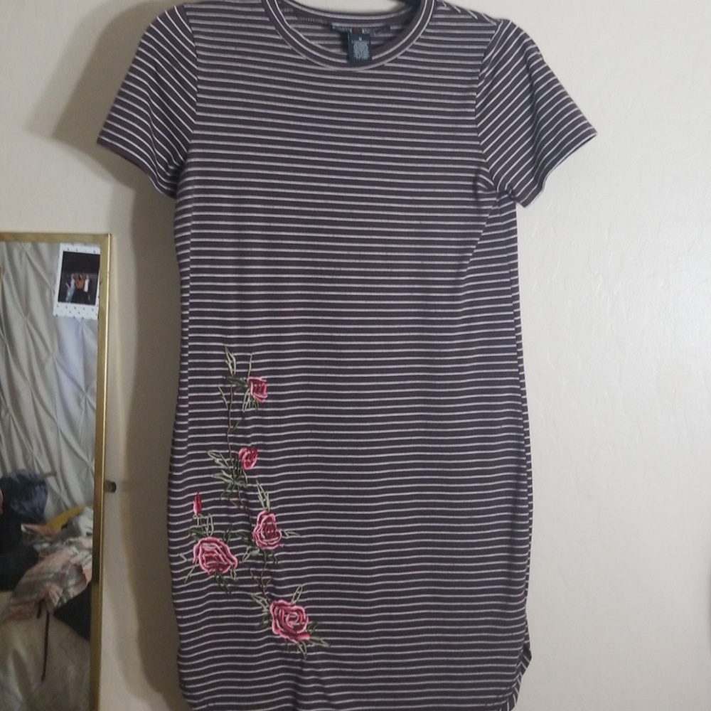 Brown stripped dress